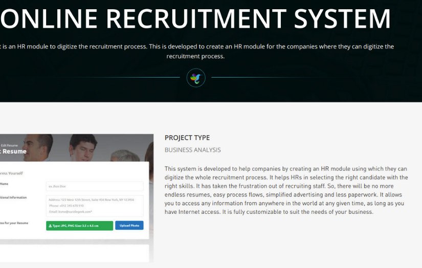 ONLINE RECRUITMENT SYSTEM screenshot 1